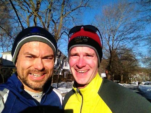 post-12-miler on Monday with my bud JB