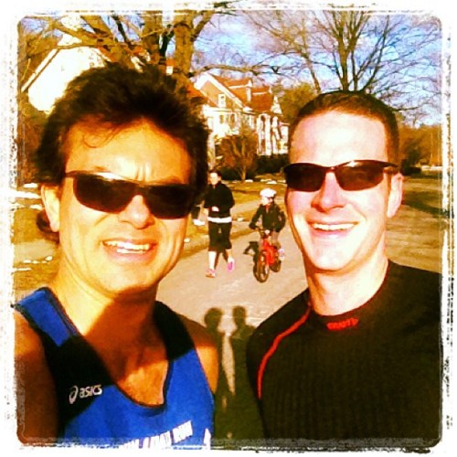 Me & JB after 16 miles where we didn't stop yapping for a minute.